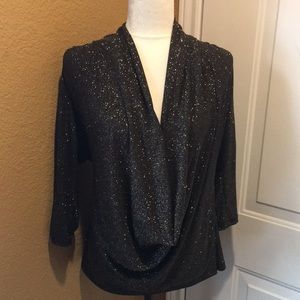 Elegant Beige by eci blouse size medium